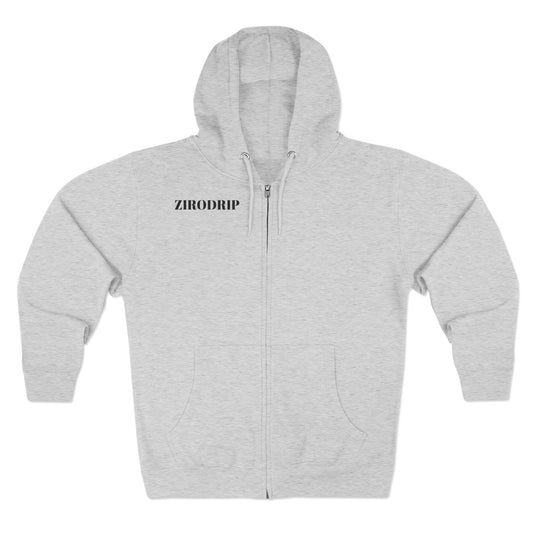 Stylish Unisex Zip Hoodie with ZIRODRIP Design - Perfect for Casual Wear